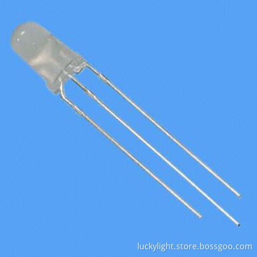 5mm Bi-color 3-pin LED Lamp, 590nm Yellow, 570nm Yellow Green